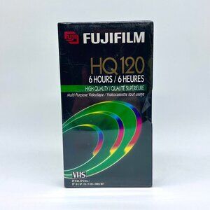 FujiFilm Blank VHS Tape HQ T-120 6HR New Sealed